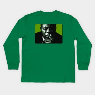 Satchmo-Warhol-styled design Kids Long Sleeve T-Shirt